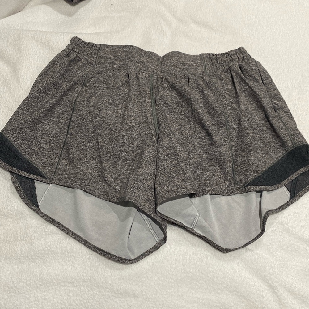 Gray Lululemon Hotty Hot 4” Shorts